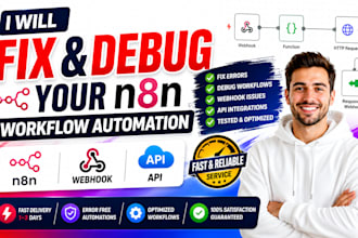 fix and debug  your n8n workflow automation webhook api error