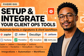 zapier integration jobber docusign jotform taxdome pandadoc honeybook rippling