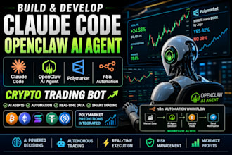 build develop claude code openclaw ai agent crypto trading bot polymarket n8n