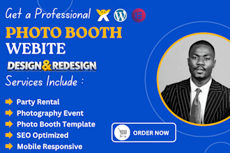 build a photo booth website that attracts clients, increases event bookings