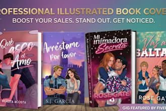 create romance book cover, ebook cover, cover art, illustration as cover artist