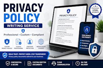 professional privacy policy creation for websites apps