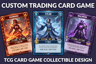 design custom trading card mtg card illustration board game card box pokemon tcg