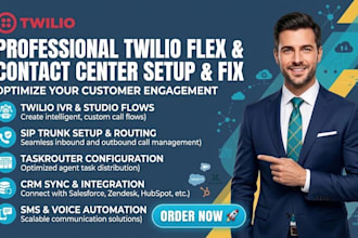 setup fix twilio flex contact center twilio ivr sip trunk task router crm sync