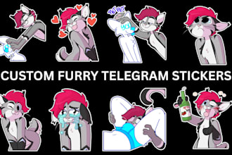 draw nsfw sticker, furry telegram stickers, animated sticker, crypto stickers