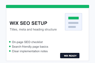 optimize your wix SEO titles, meta descriptions and page structure