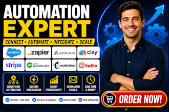 salesforce automation zapier apollo clay stripe quickbooks mailchimp twilio
