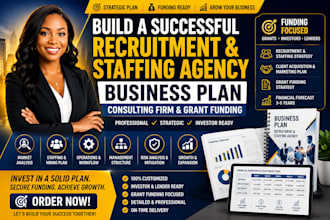 build a recruitment staffing agency business plan consulting firm, grant funding