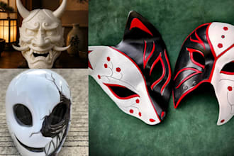 design 3d print and paint mask cosplay armor helmet stl for 3d printing