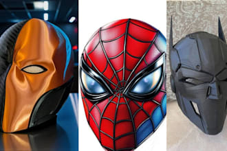 design 3d print and paint mask cosplay armor helmet stl for 3d printing