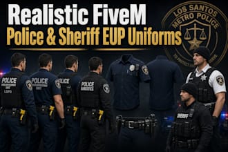 create realistic fivem police and sheriff eup uniforms
