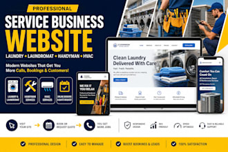 design laundry laundromat handyman and hvac service website