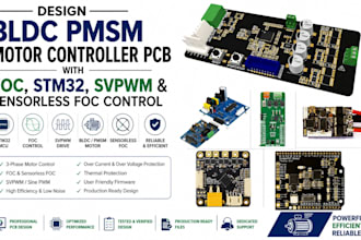 design bldc pmsm motor controller pcb foc stm32 svpwm sensorless foc control