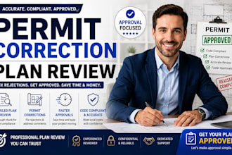 review structural plans, provide building permit corrections