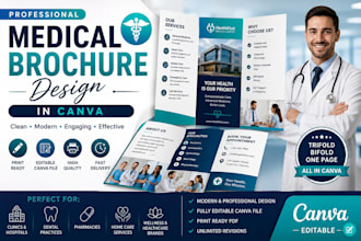 design a professional medical healthcare brochure in canva