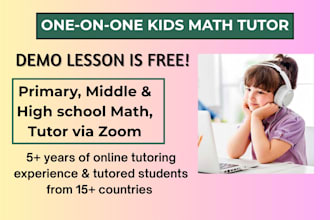 be one on one math tutor for your kids