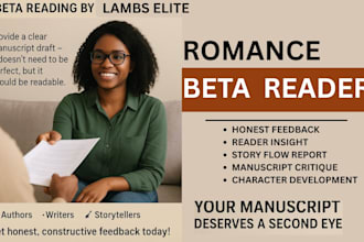 be your beta reader, romance beta reader for honest manuscript feedback