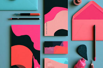 design business card and brand identity