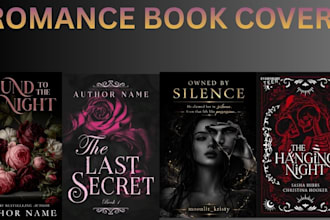 do dark romance book cover, fantasy cover, ebook cover design, romance cover
