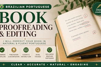 proofread and edit your book in brazilian portuguese