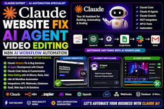 claude website fix ai agent claude ai video editing n8n ai workflow automation