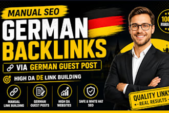 do manual SEO german backlinks via german guest post high da de link building