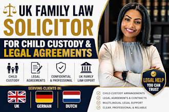 be uk family law solicitor for child custody and legal agreements german, dutch