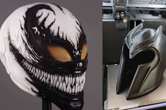 design custom 3d cosplay mask, helmet and wearable cosplay model for 3d printing