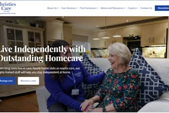 design wix domiciliary care website home care agency elderly care senior website