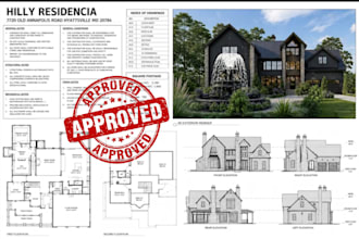 draw architectural city permit drawings, 2d floor plans, autocad, blueprint