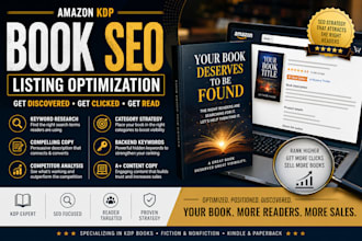 optimize your amazon KDP book listing with SEO keywords and a plus content