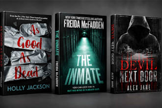 design mystery book cover, psychological horror, crime thriller KDP book cover
