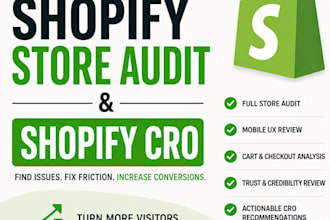do a professional store audit and shopify cro