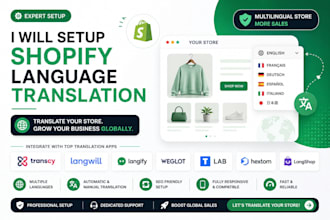 setup shopify language translation transcy langwill langify weglot t lab hextom