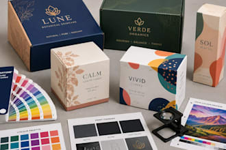 professional packaging design, label design, and custom box design