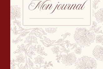 design printable mon journal cover and a4