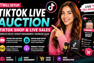 setup tiktok live auction, tiktok shop, tiktok live sales, product upload