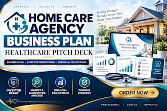 create home care agency business plan healthcare pitch deck presentation design