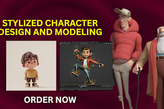 do stylized character modeling, vtuber avatar, and miniature character modeling
