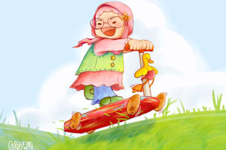 make colorful illustrations for you