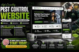design pest control fumigation exterminator website for more leads and bookings