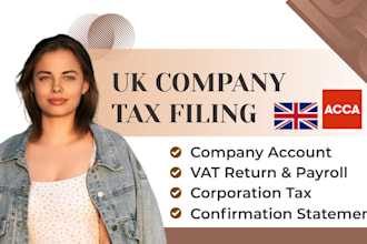 prepare UK company accounts corporation tax ct600 and hmrc filing