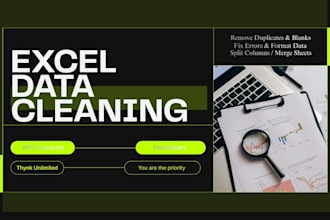 do excel data cleaning, and deduplication