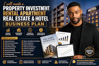 create a property investment rental apartment real estate hotel business plan