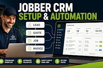 set up jobber CRM and automate workflows