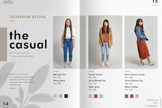 design streetwear lookbook and clothing catalog for fashion brands