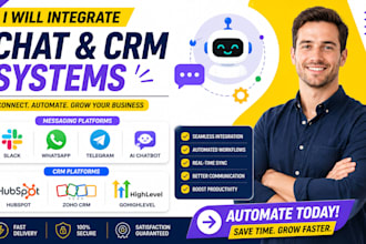 integrate slack whatsapp telegram ai chatbot with hubspot zoho crm gohighlevel