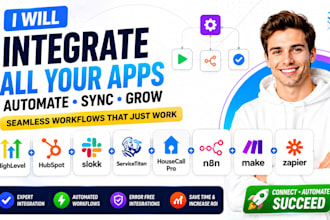 integrate gohighlevel hubspot slack servicetitan n8n make zapier