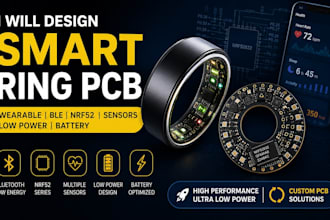 design smart ring pcb, wearable ble nrf52 bluetooth sensors low power battery