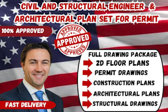 structural engineer full permit set civil engineer mep engineer for USA permit